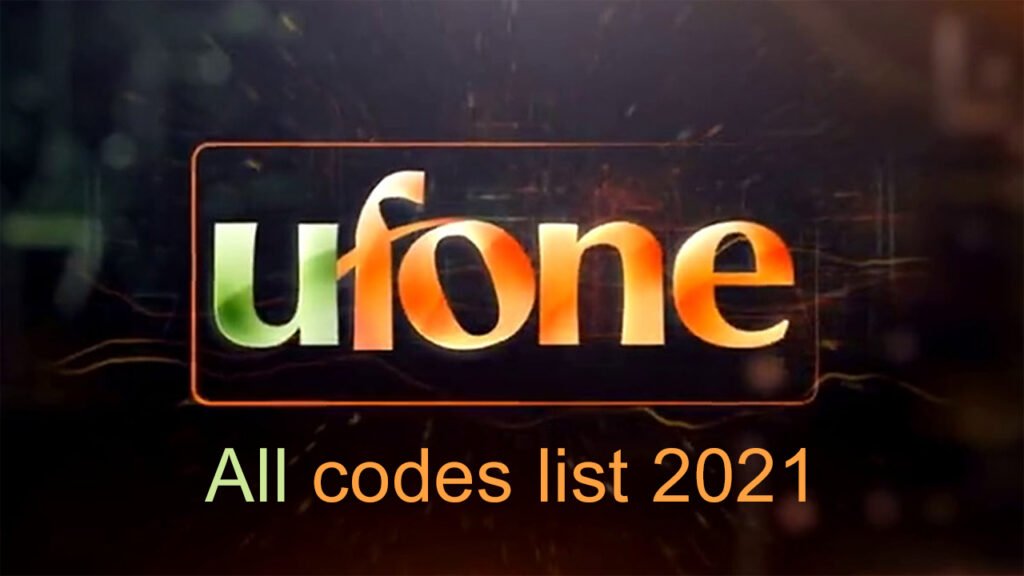 Ufone all code list 2021