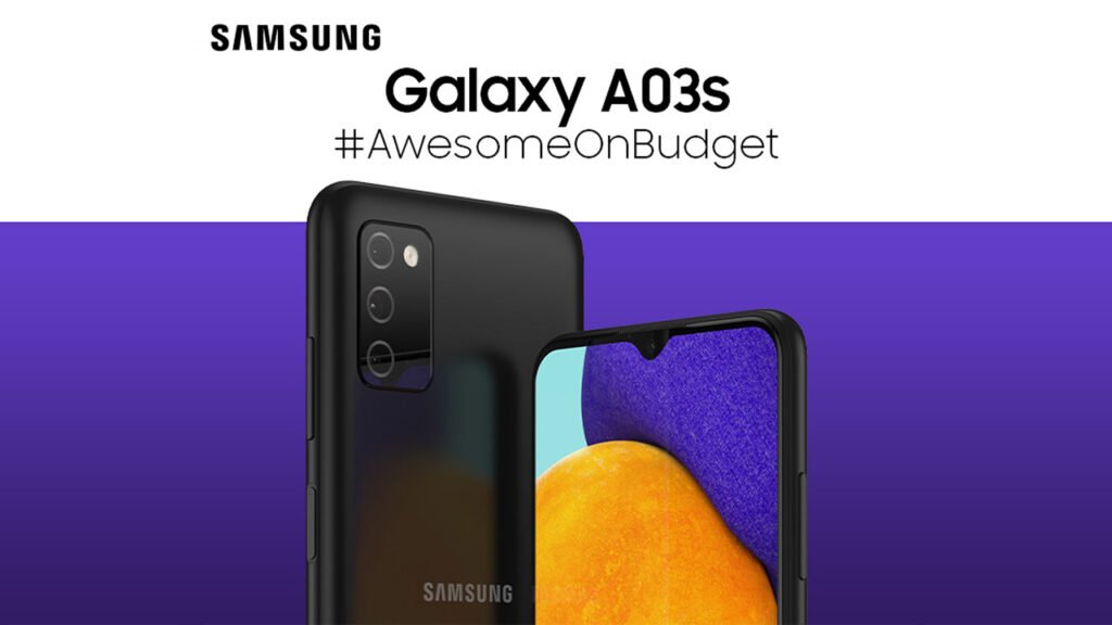 Samsung Galaxy A03s shown
