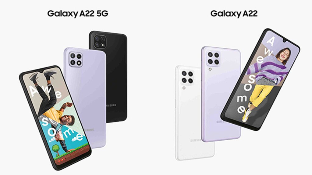 Samsung Galaxy A22 and A22 5G 